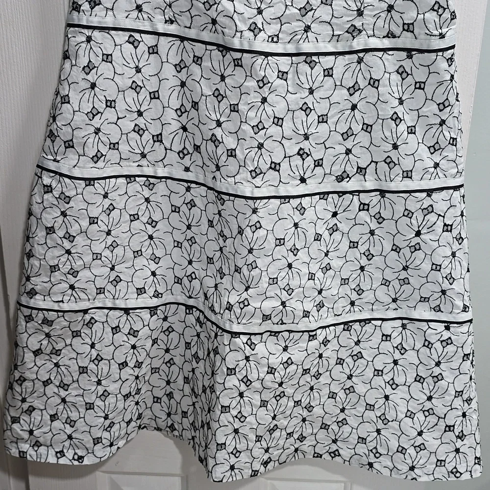 Autograph Black & White Floral Dress Size 14 - Picture 5 of 14